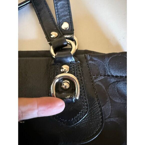 Coach Ashley Signature Sateen Carryall Tote Black F15510 – Authentic” - Picture 16 of 16